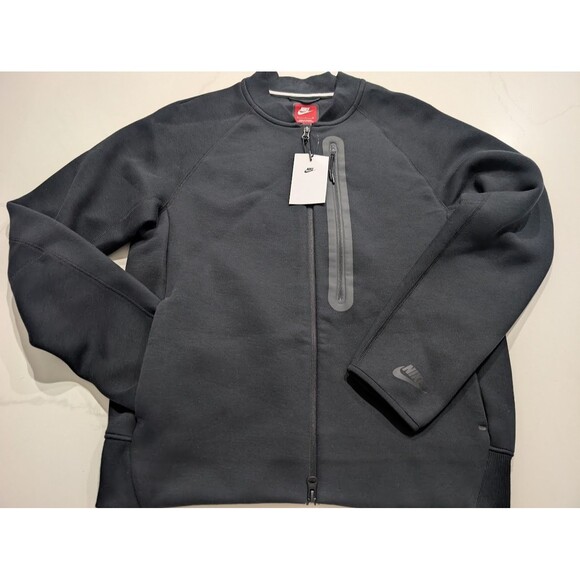 Nike Sportswear Tech Fleece Bomber Full Zip Jacket Black FB8008-010 Men's Small - Picture 5 of 12